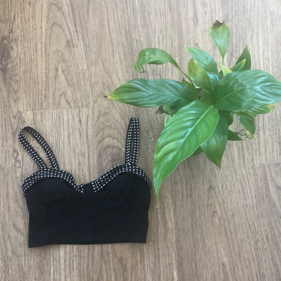 Urban Outfitters Tops - Black Corset Crop Top